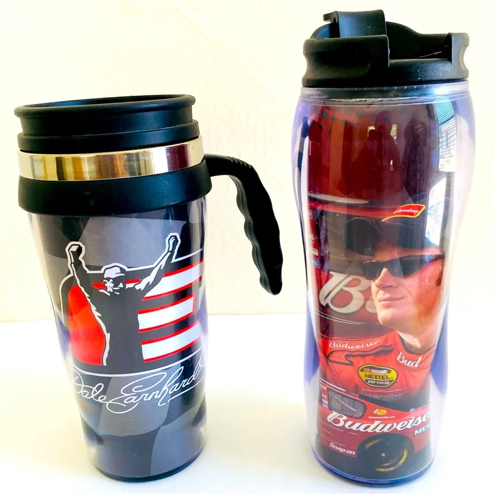 DALE EARNHARDT TRAVEL MUG AND TUMBLER ACTION SPORTS IMAGE